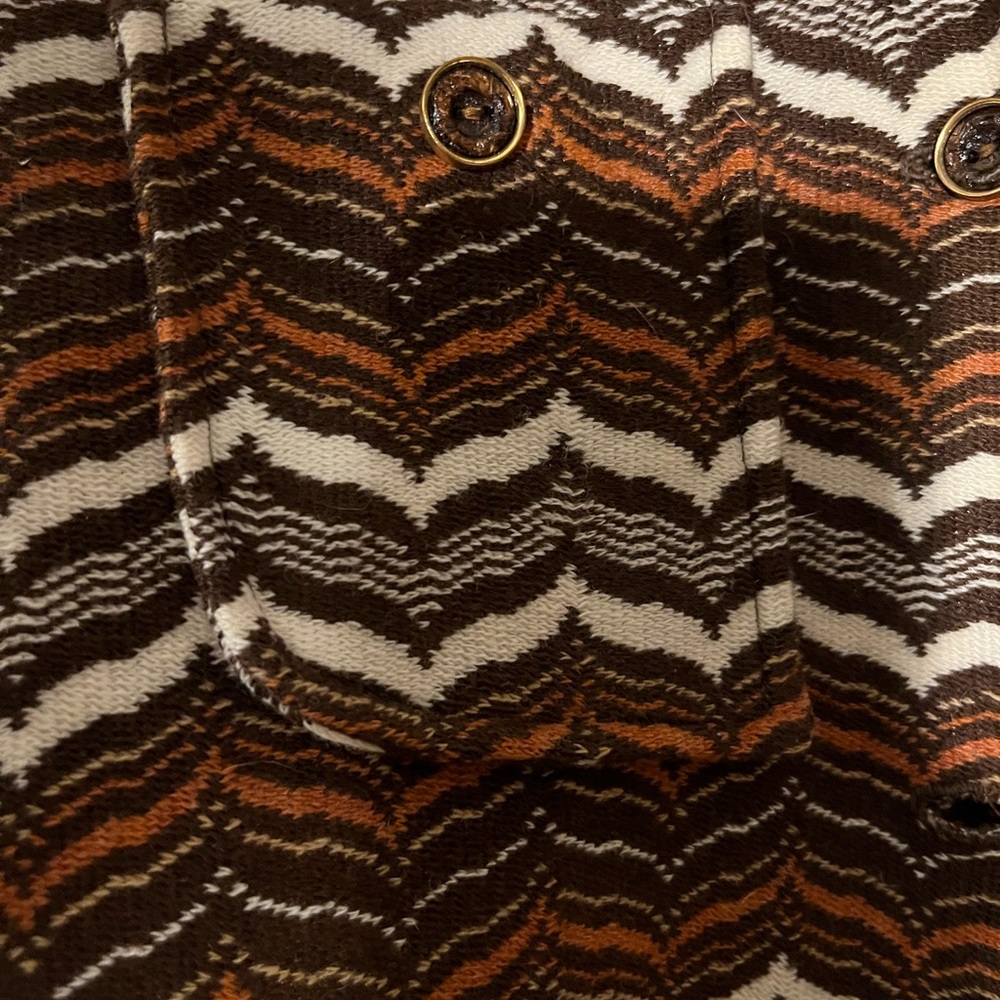 Vintage 1970s Multicolor Zigzag Patterned Jacket - image 8